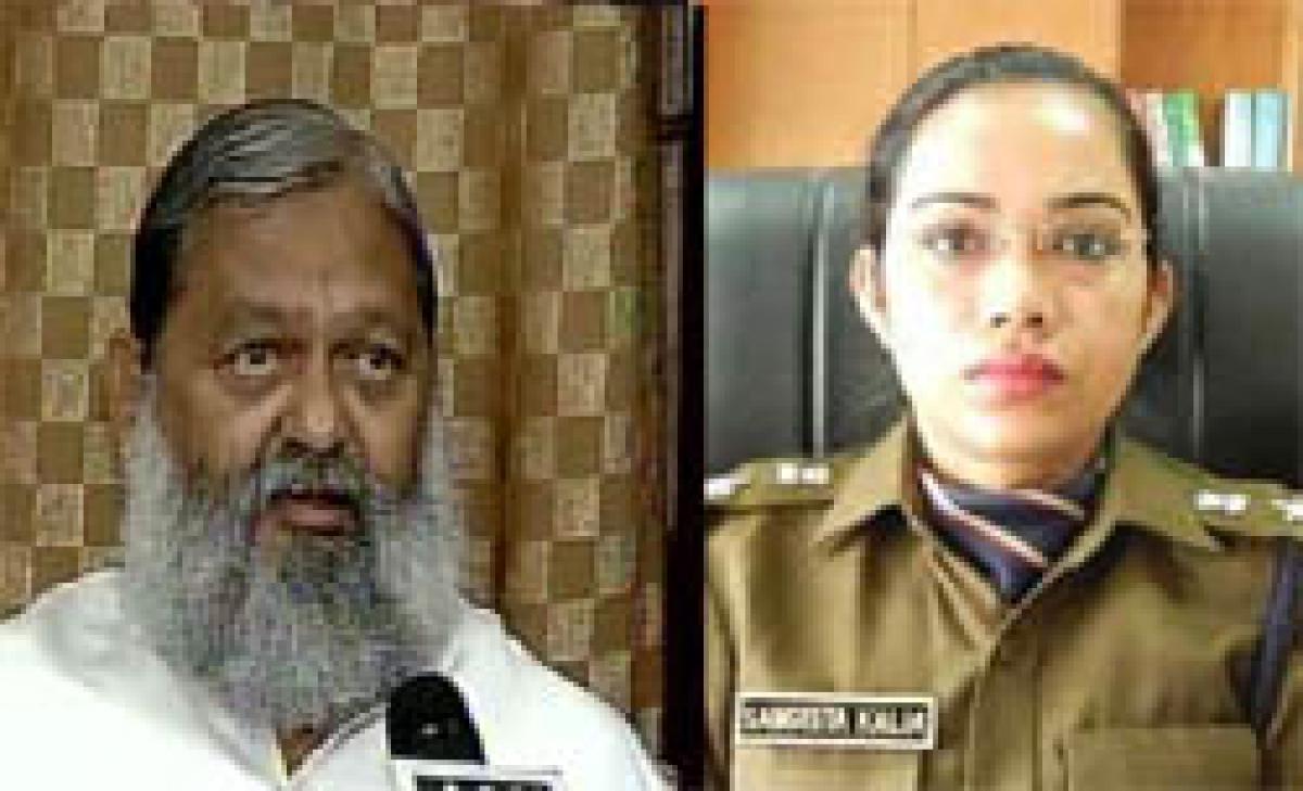 Woman police chief transferred after spat with Haryana health minister Anil Vij